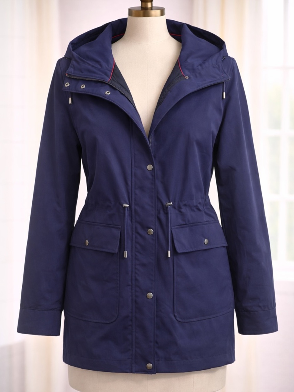 Kristen Blake Deep Navy Hooded Utility Anorak